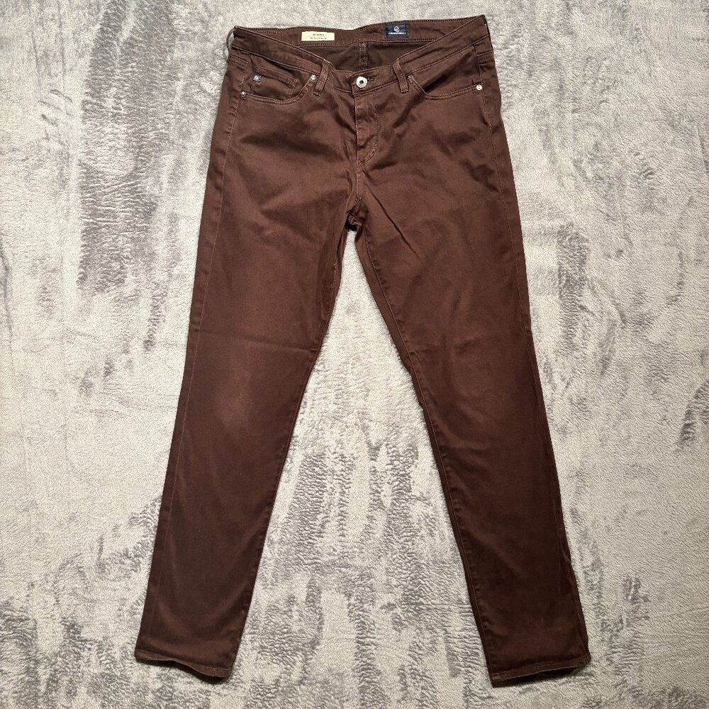 AG Adriano Goldschmied Prima Brown Mid-Rise Cigarette Pants Size 30R act.31x29.5